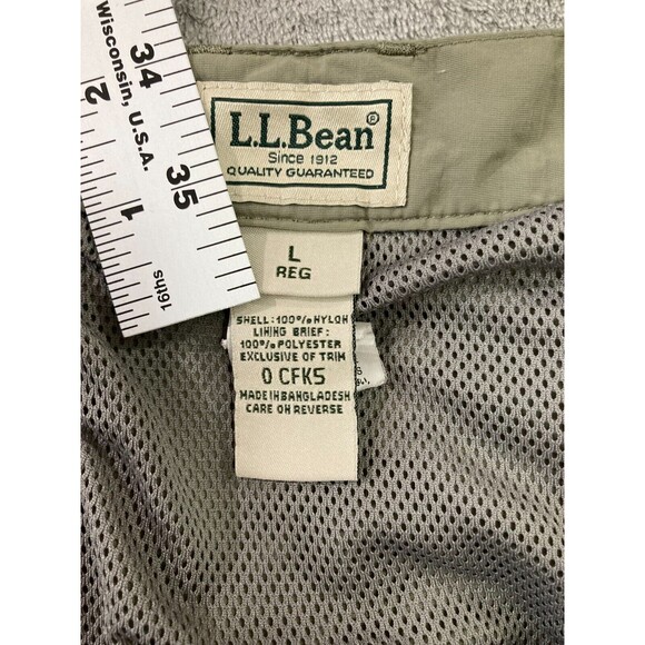 LL Bean Convertible Pants Men’s Large Reg Green Zip-Off Shorts Hiking Outdoors - Picture 10 of 15